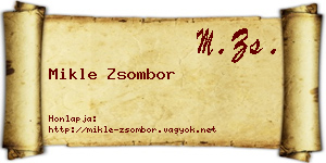 Mikle Zsombor névjegykártya