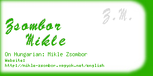 zsombor mikle business card